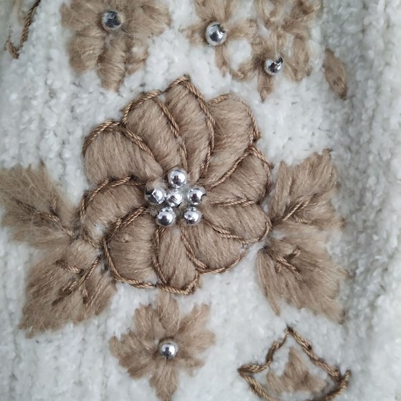 Vtg.MOFFI fall lined cardigan jacket sweaterembroidery & p - Picture 3 of 11